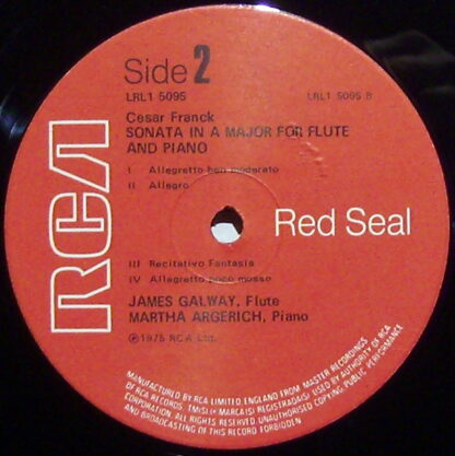 RCA Red Seal LRL1 5095 - James Galway, Martha Argerich, Sergei P - Image 3