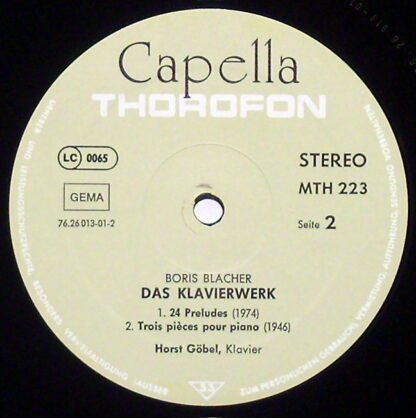 Thorofon Capella MTH 223 - Boris Blacher - Das Klavierwerk - Wor - Image 3