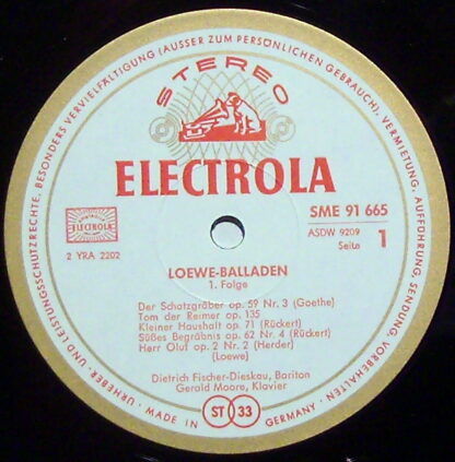 His Master's Voice ASD 2423 - Carl Loewe, Dietrich Fischer-Diesk - Image 3