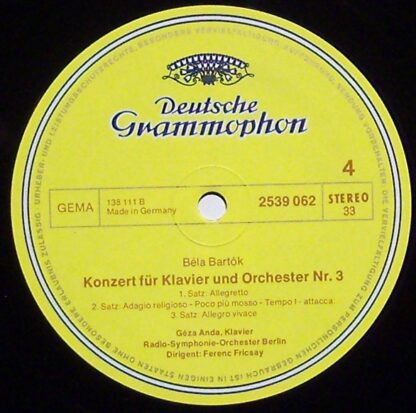 Deutsche Grammophon 2726 005 - Béla Bartók, Géza Anda, Radio-Sym - Image 3
