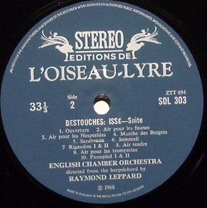 L'Oiseau-Lyre SOL 303 - Jean-Marie Leclair, André-Cardinal Desto - Image 3