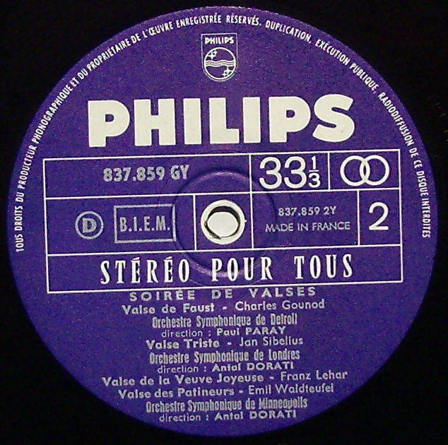 Philips 837.859 GY - Various - Soirée De Valses - Image 3