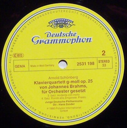 Deutsche Grammophon 2531 198 - Johannes Brahms, Junge Deutsche P - Image 3