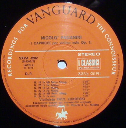 Vanguard SXVA 4201/2 - Niccolò Paganini, Paul Zukofsky - The 24 - Image 3