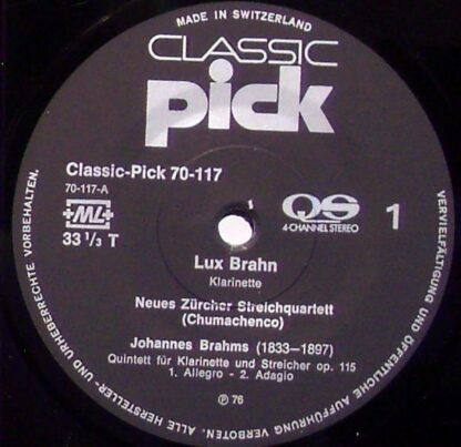 Classic Pick EL 16 797 - Johannes Brahms, Carl Stamitz, Lux Brah - Image 2