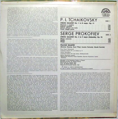 Supraphon 1 11 0698 - Sergei Prokofiev, Pyotr Ilyich Tchaikovsky - Image 2