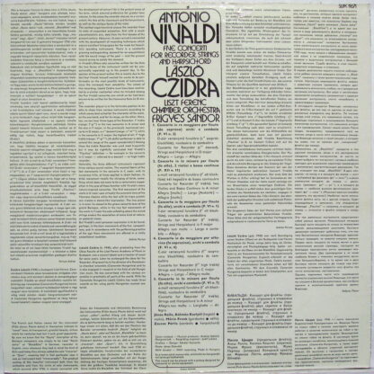 Hungaroton SLPX 11671 - Antonio Vivaldi, László Czidra, Liszt Fe - Image 2