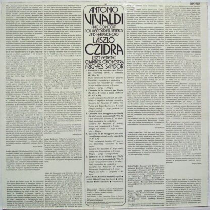 Hungaroton SLPX 11671 - Antonio Vivaldi, László Czidra, Liszt Fe - Image 3