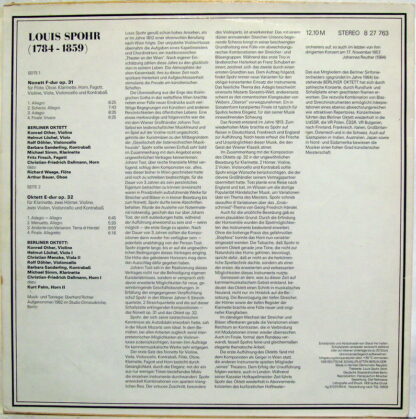 Eterna 8 27 763 - Louis Spohr, Berliner Oktett - Nonett F-dur Op - Image 2