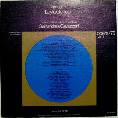 Cetra lpl 69001 - Leyla Gencer, Orchestra Sinfonica Di Torino De - Image 2