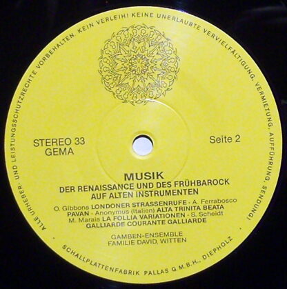 Not On Label none - Gamben-Ensemble Familie David, Witten - Musi - Image 3