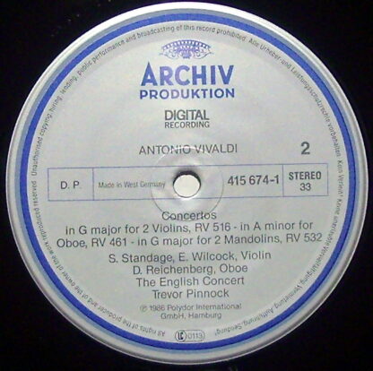 Archiv Produktion 415 674-1 AH - Antonio Vivaldi, The English Co - Image 3