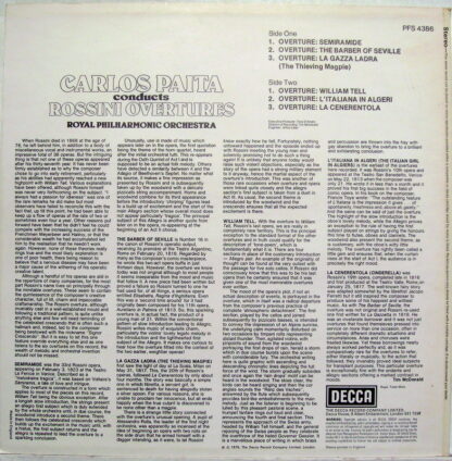 DECCA PFSI 4386 - Gioacchino Rossini, Carlos Païta, Royal Philha - Image 2