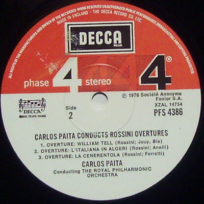 DECCA PFSI 4386 - Gioacchino Rossini, Carlos Païta, Royal Philha - Image 3