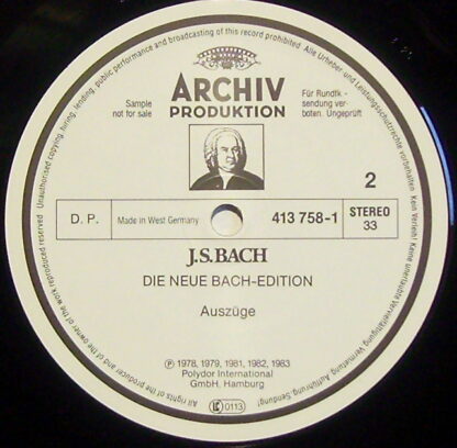 Archiv Produktion 413 758-1 - Johann Sebastian Bach - Eine Auswa - Image 3