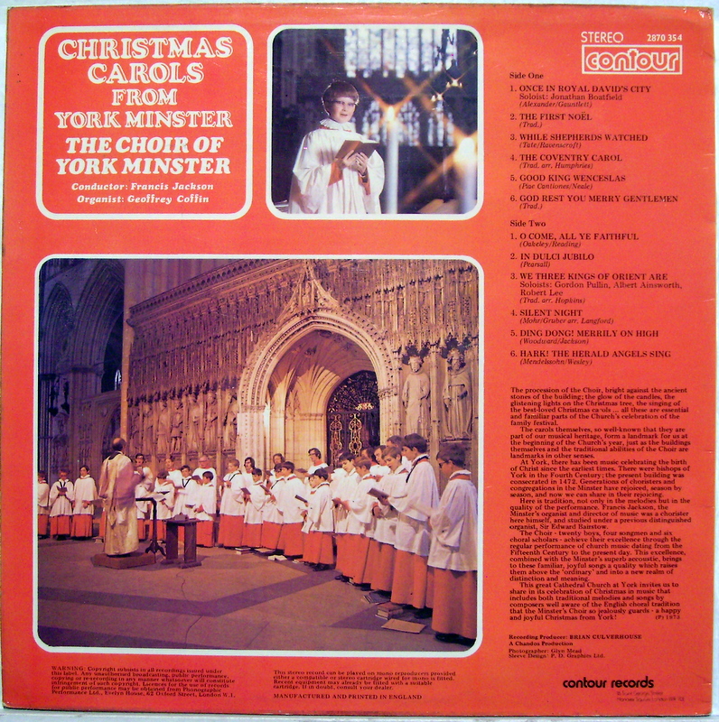 Contour 2870 354 - York Minster Choir - Christmas Carols From Yo - Image 2
