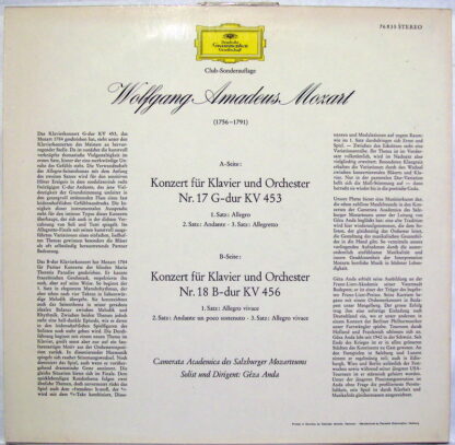 Deutsche Grammophon G 76 835 - Wolfgang Amadeus Mozart, Camerata - Image 2
