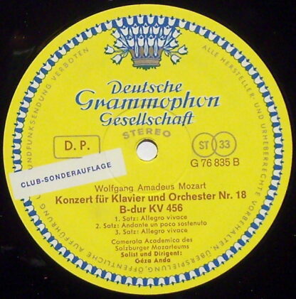 Deutsche Grammophon G 76 835 - Wolfgang Amadeus Mozart, Camerata - Image 3