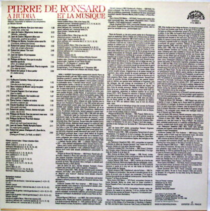 Supraphon 1112 3883 - Pierre de Ronsard, Kühn Chamber Chorus, Sy - Image 2