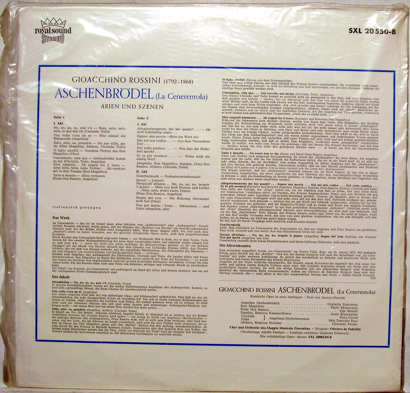 DECCA SXL 20 550-B - Gioacchino Rossini - Aschenbrödel (La Cener - Image 2