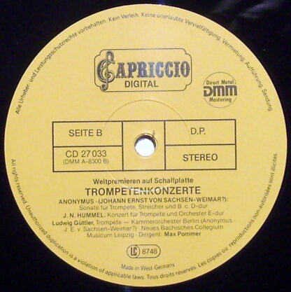 Capriccio CD 27 033 - Theodor Schwartzkopff, Franz Querfurth, An - Image 3