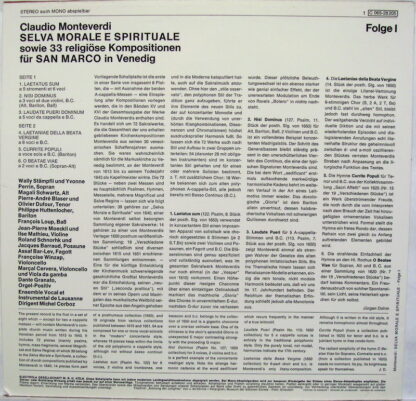 Die Stimme Seines Herrn 1 C 065-28 205 - Claudio Monteverdi, Sol - Image 2