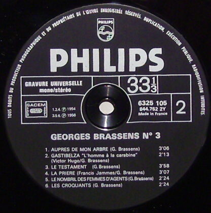 Philips 6325 105 - Georges Brassens - III - Image 3