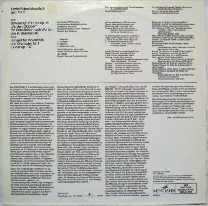 Melodia Eterna 8 26 302 - Dmitri Shostakovich - Sinfonie Nr. 2 H - Image 2