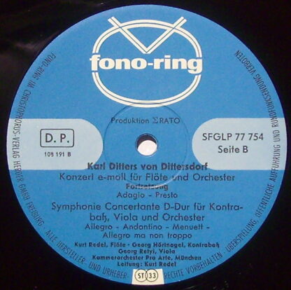 Fono-Ring SFGLP 77 754 - Carl Ditters von Dittersdorf - Cembalok - Image 3