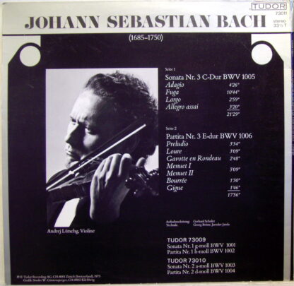 Tudor 73011 - Johann Sebastian Bach, Andrej Lütschg - Sonaten Un - Image 2