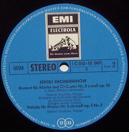 His Master's Voice 1C 053-100 69 - Sergei Vasilyevich Rachmanino - Image 3