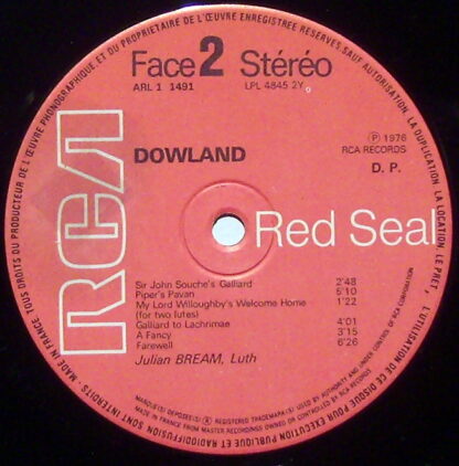RCA Victor Red Seal RL 11491 - John Dowland, Julian Bream - Lute - Image 3