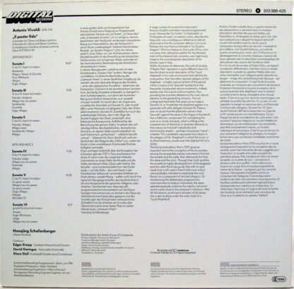 Eurodisc 203 388-425 - Antonio Vivaldi, Hansjörg Schellenberger, - Image 2