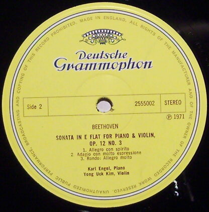 Deutsche Grammophon 2555 002 - Yong Uck Kim, Karl Engel, Johann - Image 3