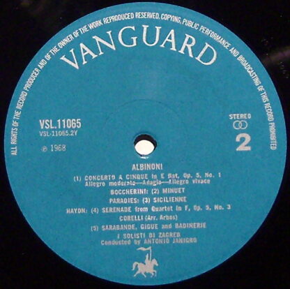 Vanguard VSL11065 - Zagrebački Solisti, Antonio Janigro - I Soli - Image 3