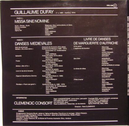 harmonia mundi France EHM 939 - Guillaume Dufay, Clemencic Conso - Image 3