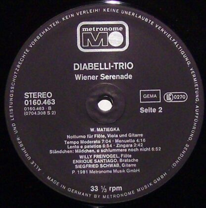metronome 090 212 0 - Diabelli Trio - Wiener Serenade, Heitere M - Image 3