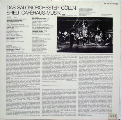 Deutsche Harmonia Mundi 1C 067 1999471 - Das Salonorchester Cöll - Image 2