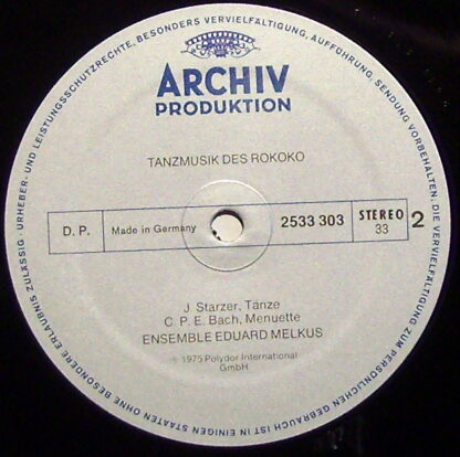 Archiv Produktion 2533 303 - Ensemble Eduard Melkus - Tanzmusik - Image 3