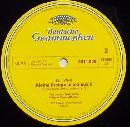Deutsche Grammophon 2811 008 - Kurt Weill, David Atherton (2), L - Image 3