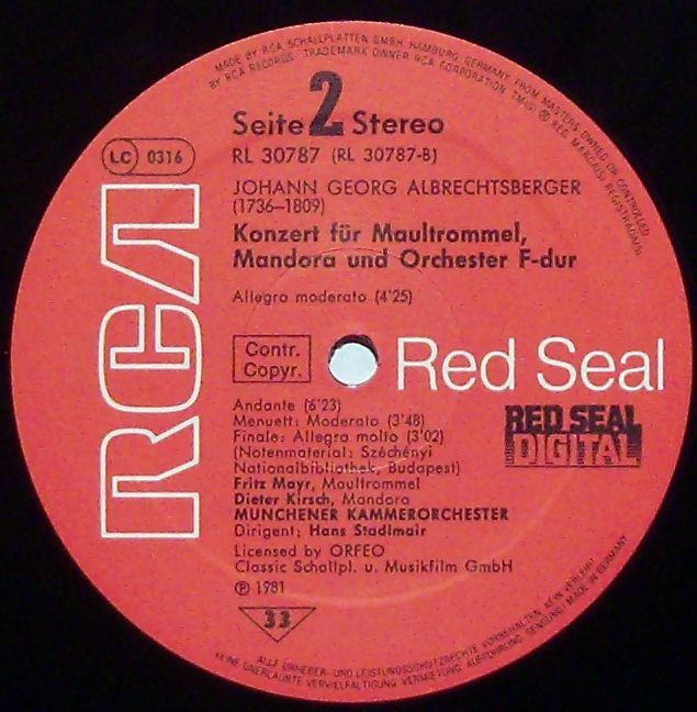 RCA Red Seal 91 051-3 - Johann Georg Albrechtsberger, Münchener - Image 4