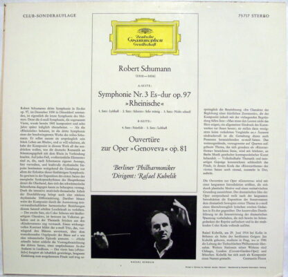 Deutsche Grammophon 75 717 - Robert Schumann, Berliner Philharmo - Image 2