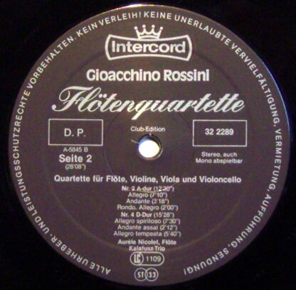 Intercord 32 228 9 - Gioacchino Rossini, Kalafusz-Trio, Aurèle N - Image 3