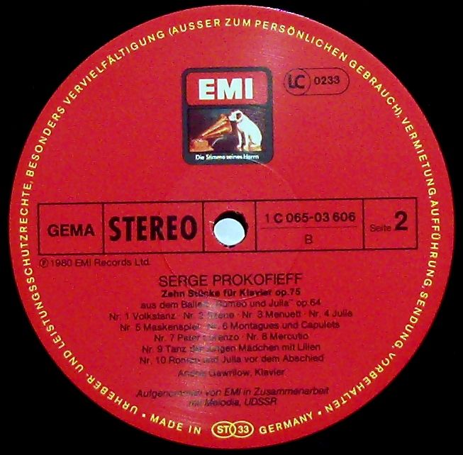 His Master's Voice ASD 3802 - Andrei Gavrilov, Sergei Prokofiev - Image 6