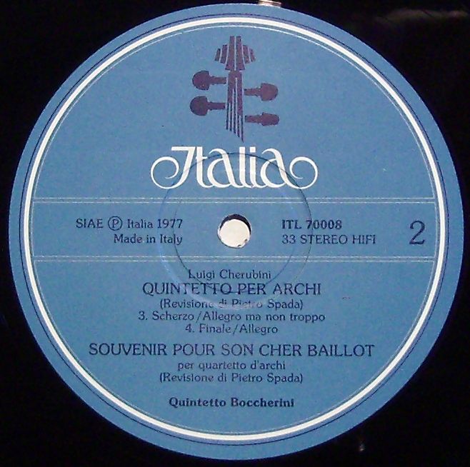 Italia ITL 70008 - Luigi Cherubini, Quintetto Boccherini - Quint - Image 3