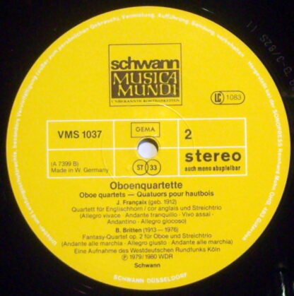 Schwann Musica Mundi VMS 1037 E - Josef Fiala (2), Christian Can - Image 3