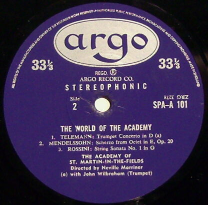 Argo SPA-A 101 - The Academy Of St. Martin-in-the-Fields,Sir Nev - Image 3
