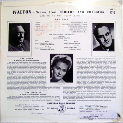 Columbia 33CX1313 - Sir William Walton - Scenes From Troilus And - Image 2