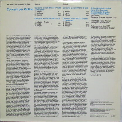 Eterna 8 26 495 - Antonio Vivaldi, Arthur Grumiaux, Staatskapell - Image 2