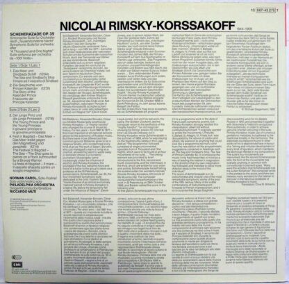 His Master's Voice ASD 4188 - Nikolai Rimsky-Korsakov, Riccardo - Image 2